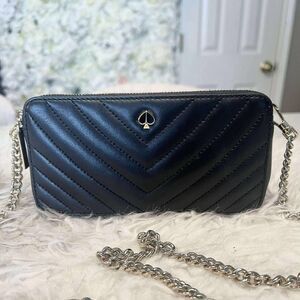 black leather kate spade crossbody